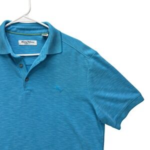 Tommy Bahama IslandZone Polo Mens Medium Blue Golf Coastal Breathable